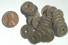 25 15mm Brass Finish Chinese Coin Pendants